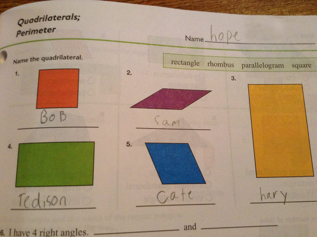 You never said label the quadrilaterals.